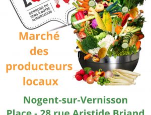 Marché des producteurs locaux Nogent-sur-Vernisson 28 rue Aristide Briand Dimanche 10 avril de 9 h à midi – 1